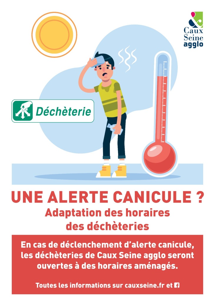 🌡️ ALERTE CANICULE : adaptation des horaires des déchèteries ♻️