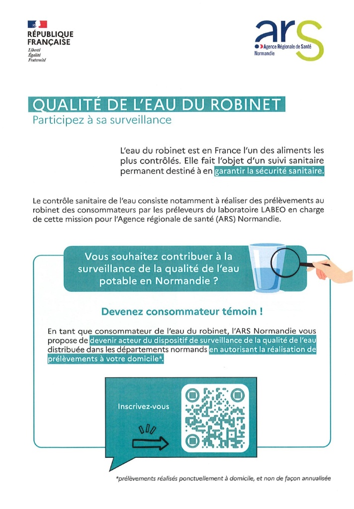 💧 Qualité de l’eau du robinet : vous pouvez aider !