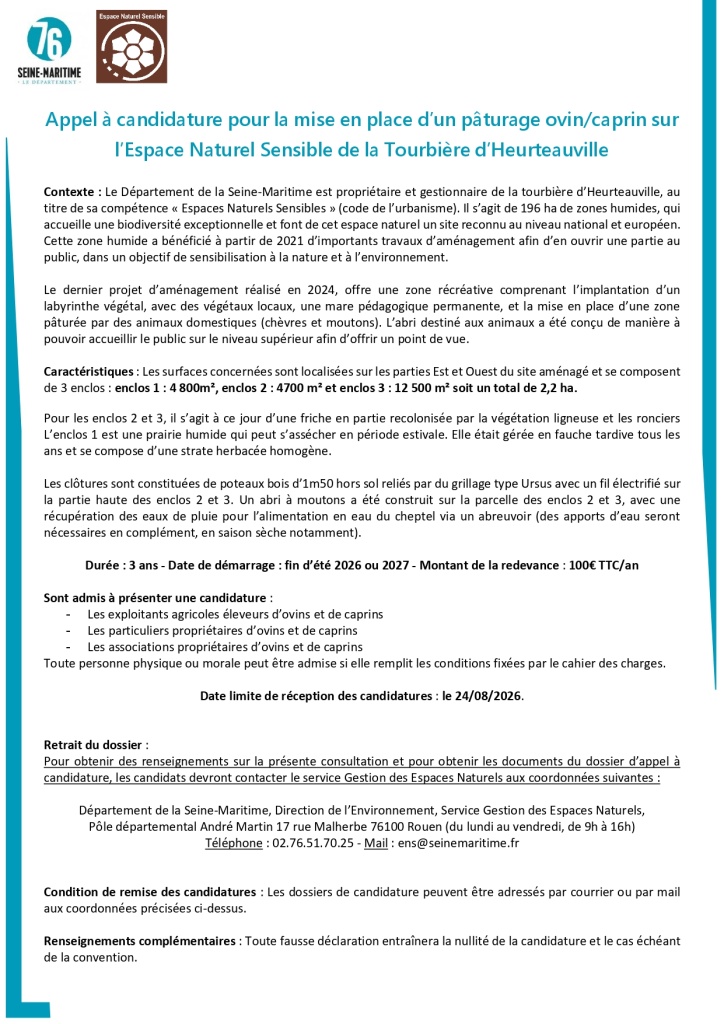 Appel à candidature