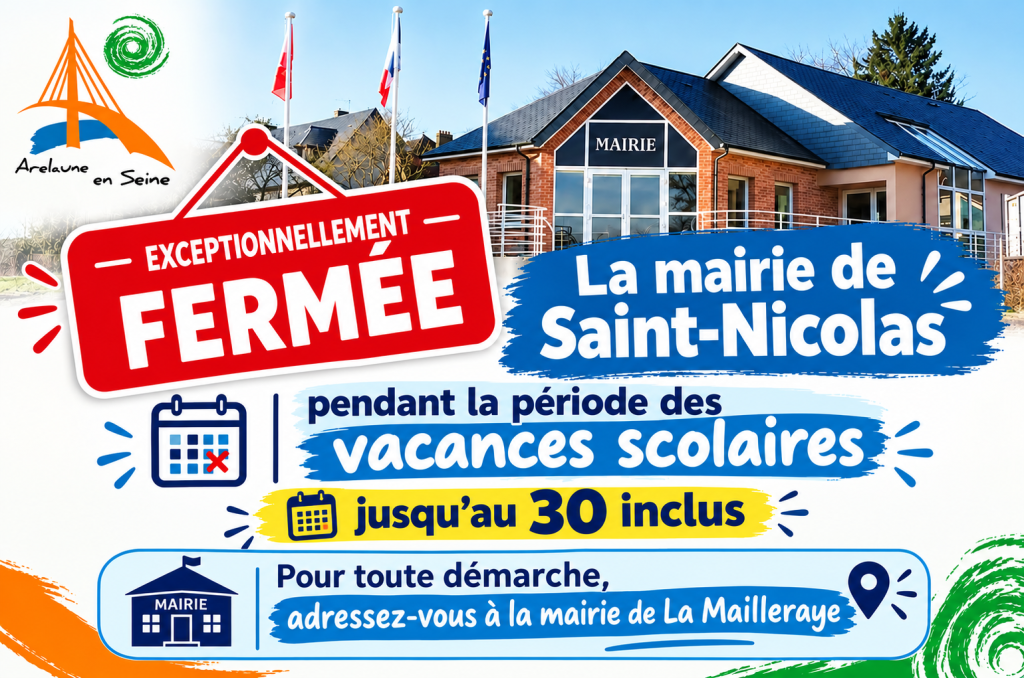 Fermeture Mairie de Saint Nicolas