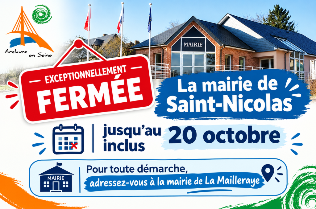 Fermeture Mairie de Saint Nicolas
